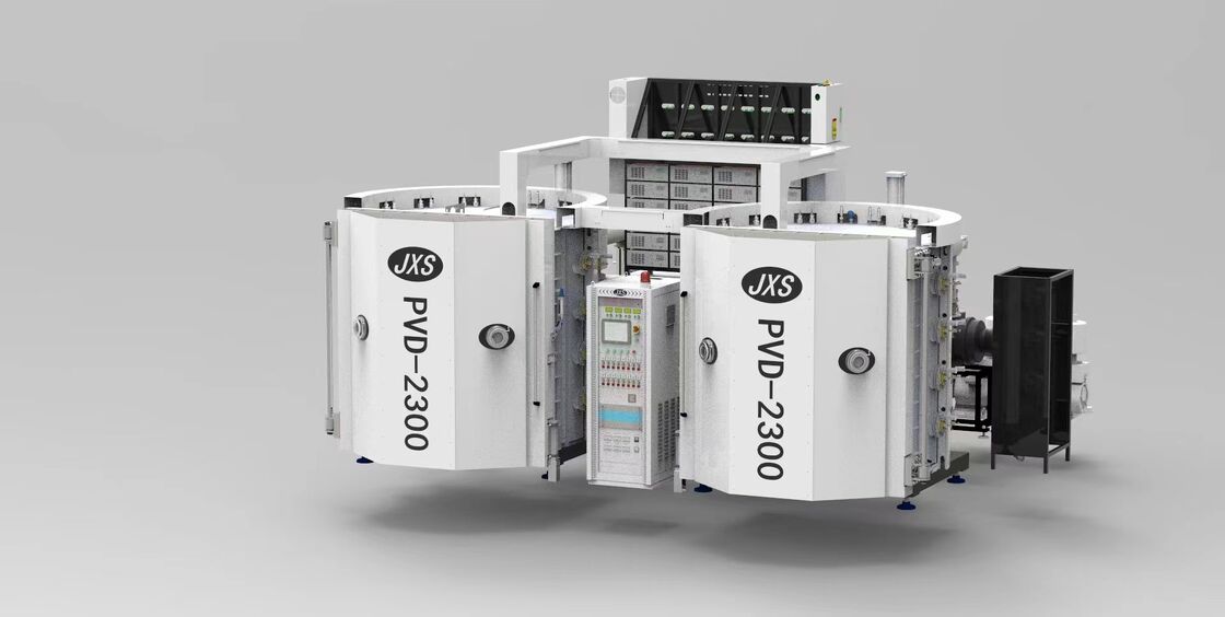 Máy phủ chân không PVD hoàn toàn tự động cho đồ thủ công bằng gốm sứ với màu sắc sống động, độ bóng cao và bảo hành 1 năm